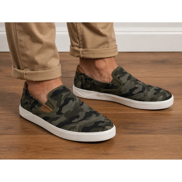 OluKai Other - OLUKAI Lae'ahi Pa'i Camo Green Slip On Casual 10444-6ZKE Men's Shoes Size 11